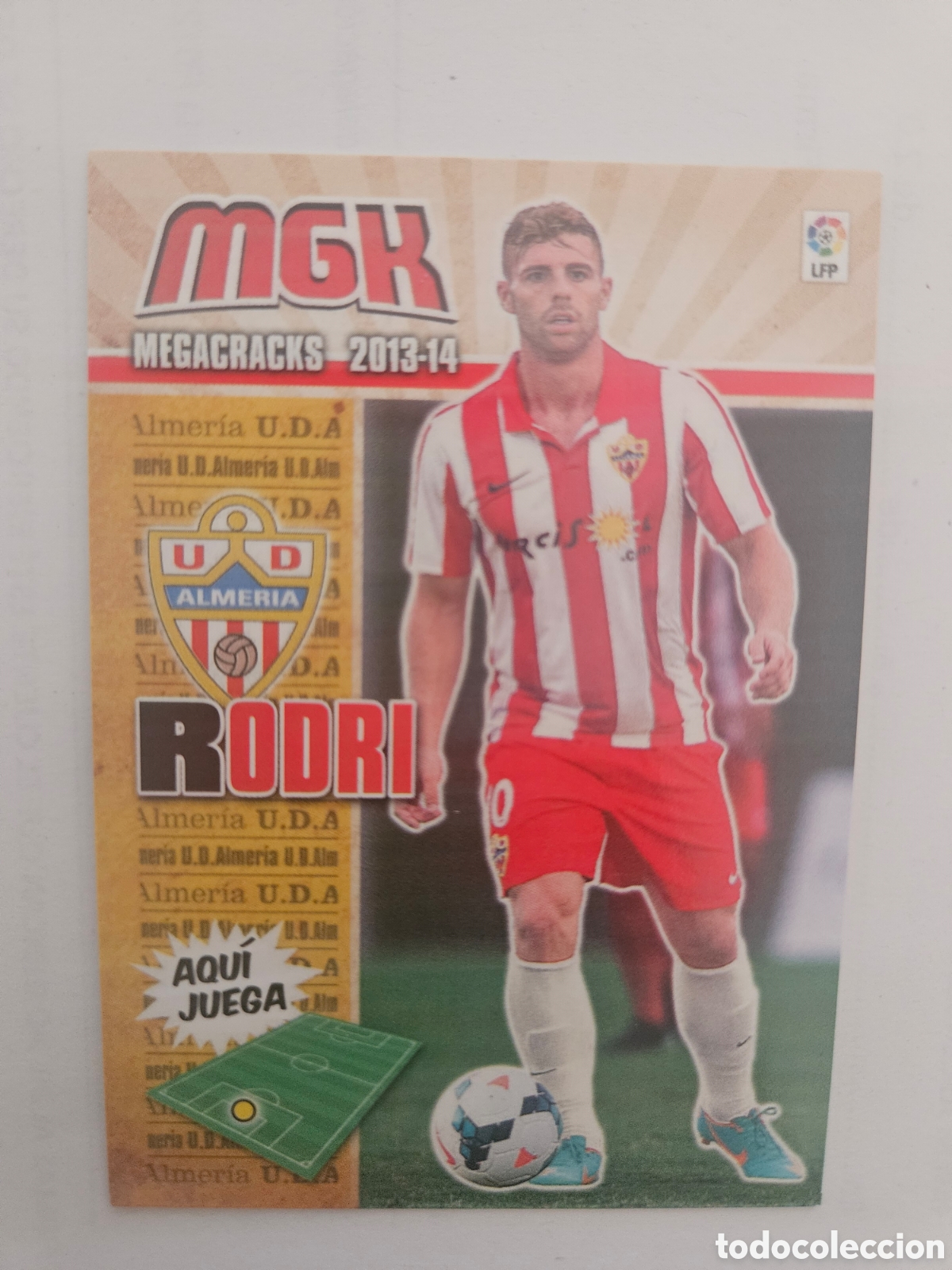 Fu&szlig;ball-Sticker: RODRI 16 BIS (ALMERIA) PANINI MEGACRACKS 2013-2014 13 14 CROMO CARTA