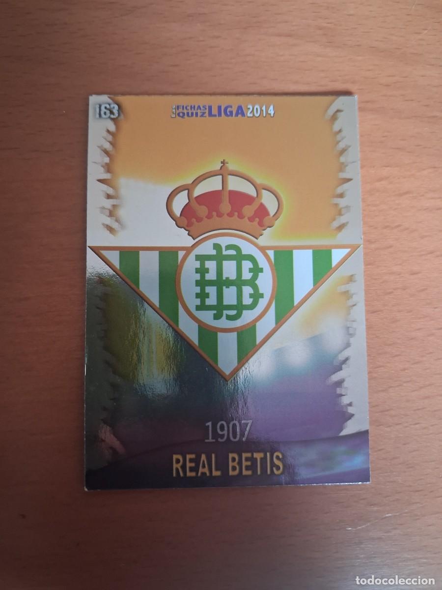 Cromos de f&uacute;tbol: Mundicromo Official Quiz Game Collection 2013 2014 Real Betis 163 Escudo
