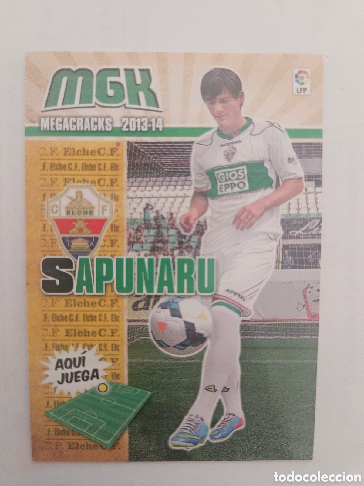 Fu&szlig;ball-Sticker: 112 BIS SAPUNARU (ELCHE) - - MEGACRACKS 2013-2014 PANINI MGK 13-14 -