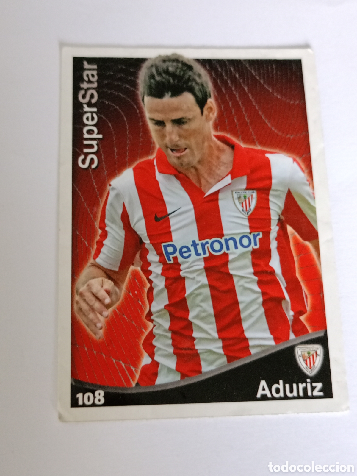 Cromos de Futebol: N&ordm; 108 ADURIZ, MATE, SUPERSTAR, ATHLETIC CLUB, FICHAS QUIZ LIGA 2015, MUNDICROMO