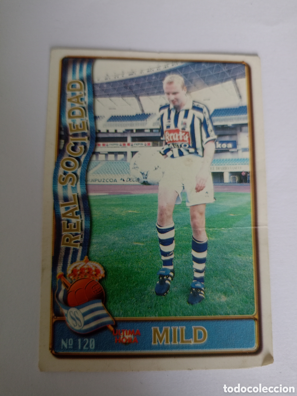 Fu&szlig;ball-Sticker: 120 HAKAN MILD (&Uacute;LTIMA HORA) - ROOKIE DE LA REAL SOCIEDAD - MUNDICROMO 96/97
