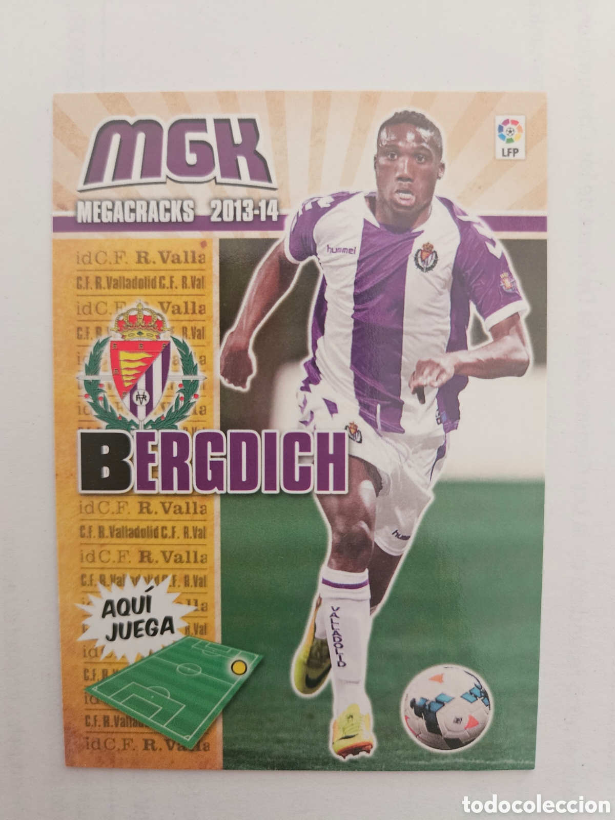 Football Stickers: BERGDICH 331 BIS (VALLADOLID) PANINI MEGACRACKS 2013-2014 13 14 CROMO CARTA