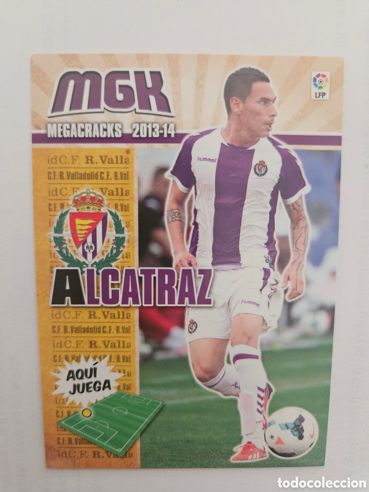 Football Stickers: ALCATRAZ 335 BIS (VALLADOLID) PANINI MEGACRACKS 2013-2014 13 14 CROMO CARTA