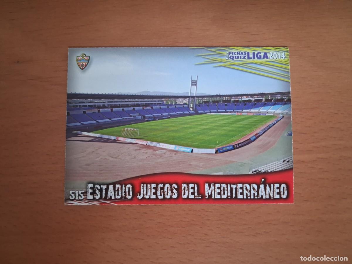 Cromos de Futebol: Mundicromo Official Quiz Game Collection 2013 2014 UD Almeria 515 Estadio Juegos Del Mediterraneo