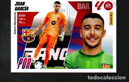Cromos de F&uacute;tbol: CROMO DE CASA ESTE Y PANINI LIGA 2025 / 26 DEL FC. BARCELONA N&ordm; 8 JOAN GARCIA