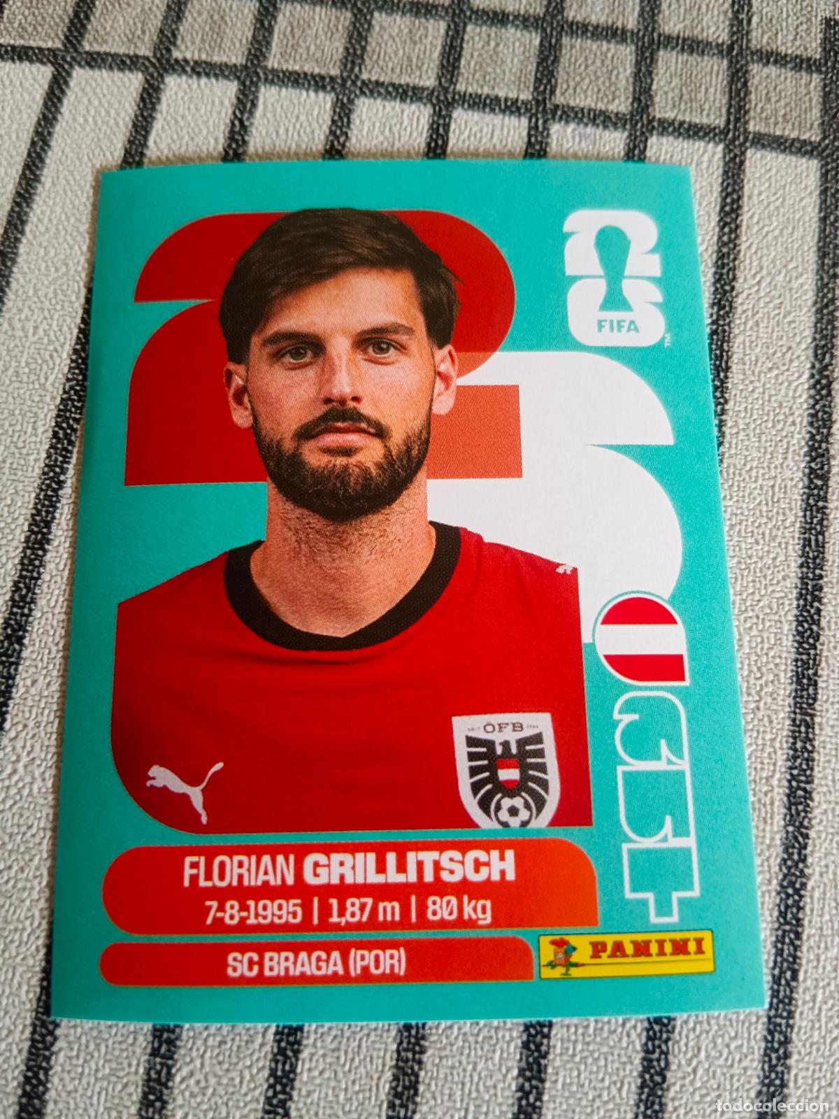 Cromos de F&uacute;tbol: MUNDIAL 2026 ESTADOS UNIDOS USA MEXICO MEJICO CANADA AUT 14 AUT14 FLORIAN GRILLITSCH AUSTRALIA FIFA