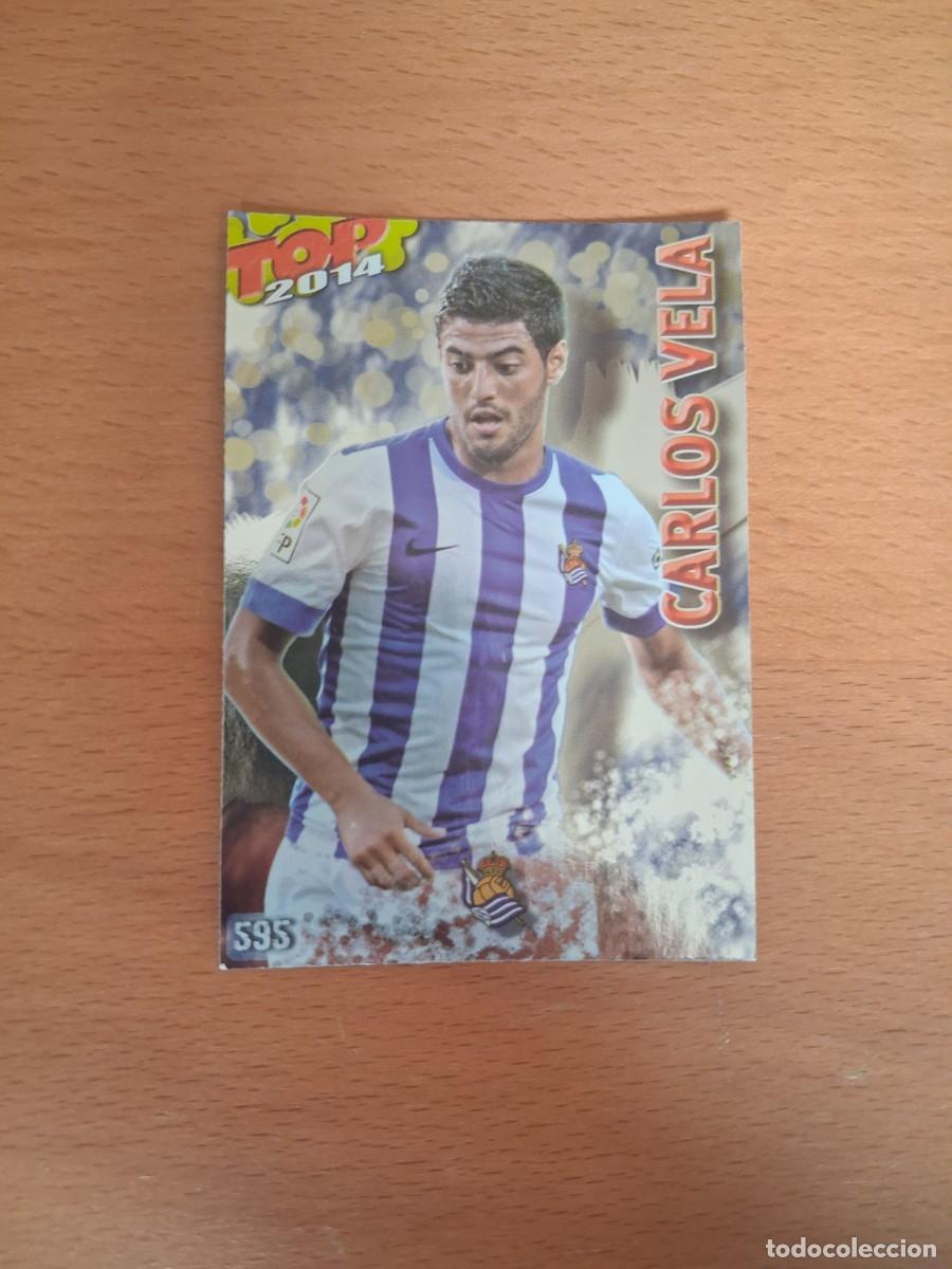 Cromos de F&uacute;tbol: Mundicromo Official Quiz Game Collection 2013 2014 TOP 2014 Real Sociedad 595 Carlos Vela Azul Liso
