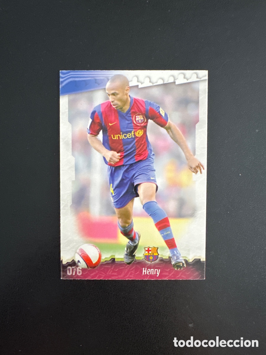 Cromos de F&uacute;tbol: HENRY BARCELONA N&Uacute;MERO 76 MUNDICROMO 2008 LAS FICHAS DE LA LIGA 2009
