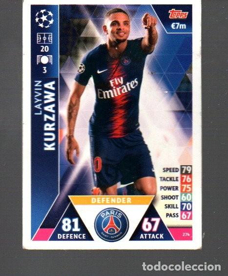 Cromos de F&uacute;tbol: CROMO DE CASA TOPPS Y MATCH ATTAX DEL U E F A CHAMPIONS PARIS SANT GERMAIN N&ordm; 274