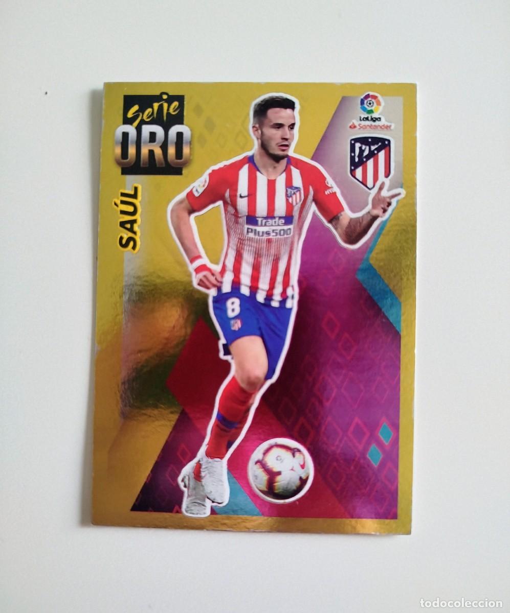 Cromos de F&uacute;tbol: Sa&uacute;l 12 SERIE ORO SIN PEGAR NUNCA PEGADO Atl&eacute;tico de Madrid Liga Ediciones Este 19 20 / 2019 2020