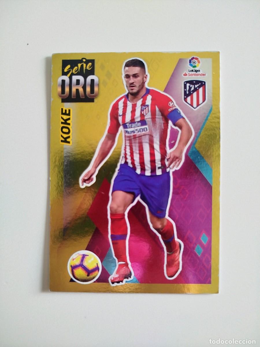 Cromos de f&uacute;tbol: Koke 3 SERIE ORO SIN PEGAR NUNCA PEGADO Atl&eacute;tico de Madrid Liga Ediciones Este 19 20 / 2019 2020