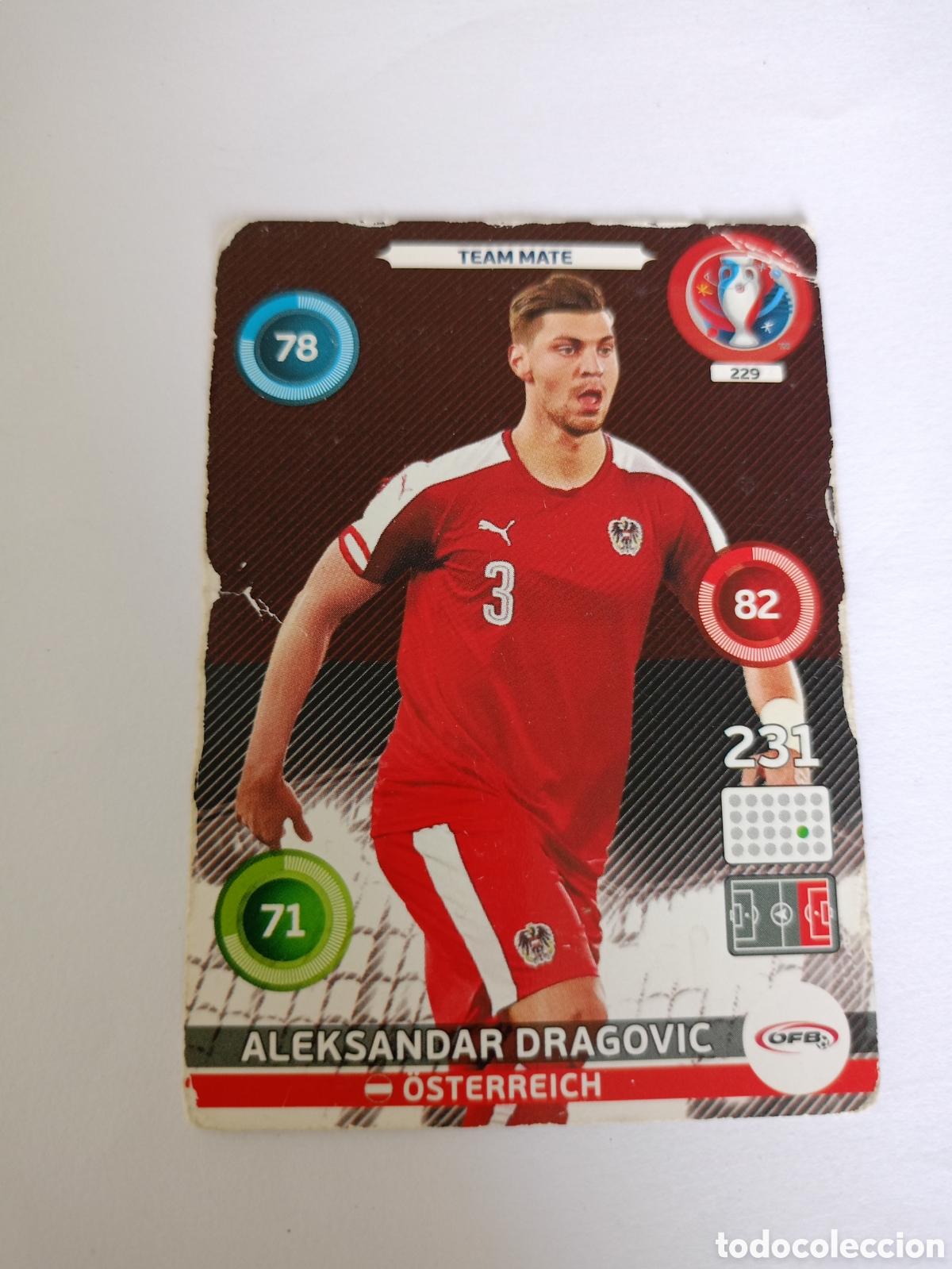 Cromos de Futebol: Panini Adrenalyn XL Francia 2016 - 229 compa&ntilde;ero de equipo - Aleksandar Dragovic