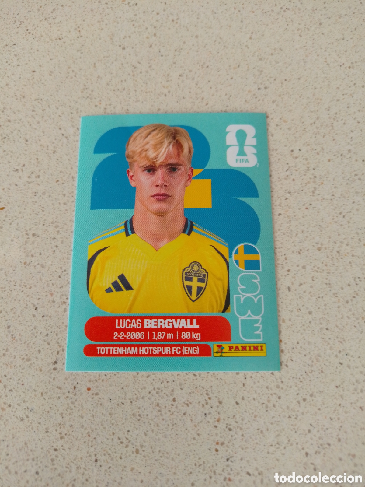 Cromos de Futebol: CROMO NUMERO 8 BERGVALL SUECIA. MUNDIAL 2026. PANINI.