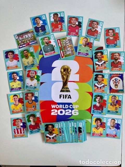 Figurine di Calcio: ALBUM MUNDIAL 2026 CON MAS DE 80 STICKERS (SIN PEGAR) HAY ALGUN REPETIDO (POCOS)