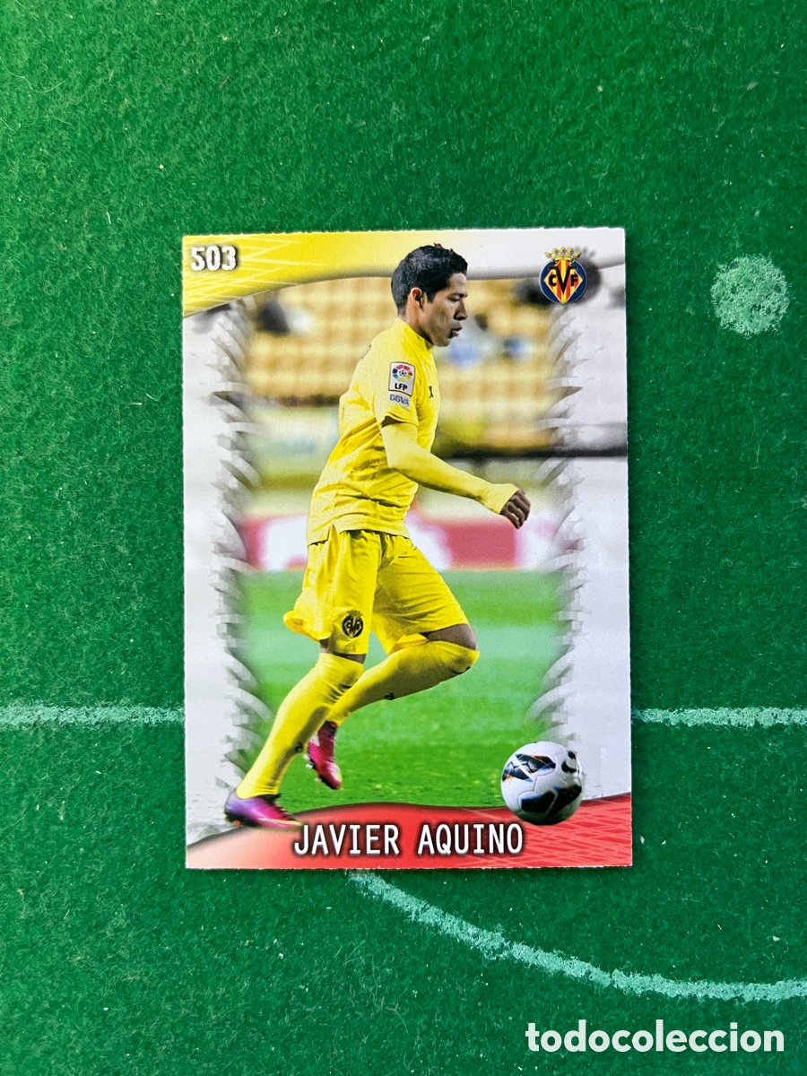Fu&szlig;ball-Sticker: 503 JAVIER AQUINO VILLARREAL LAS FICHAS DE LA LIGA 2013 2014 MUNDICROMO