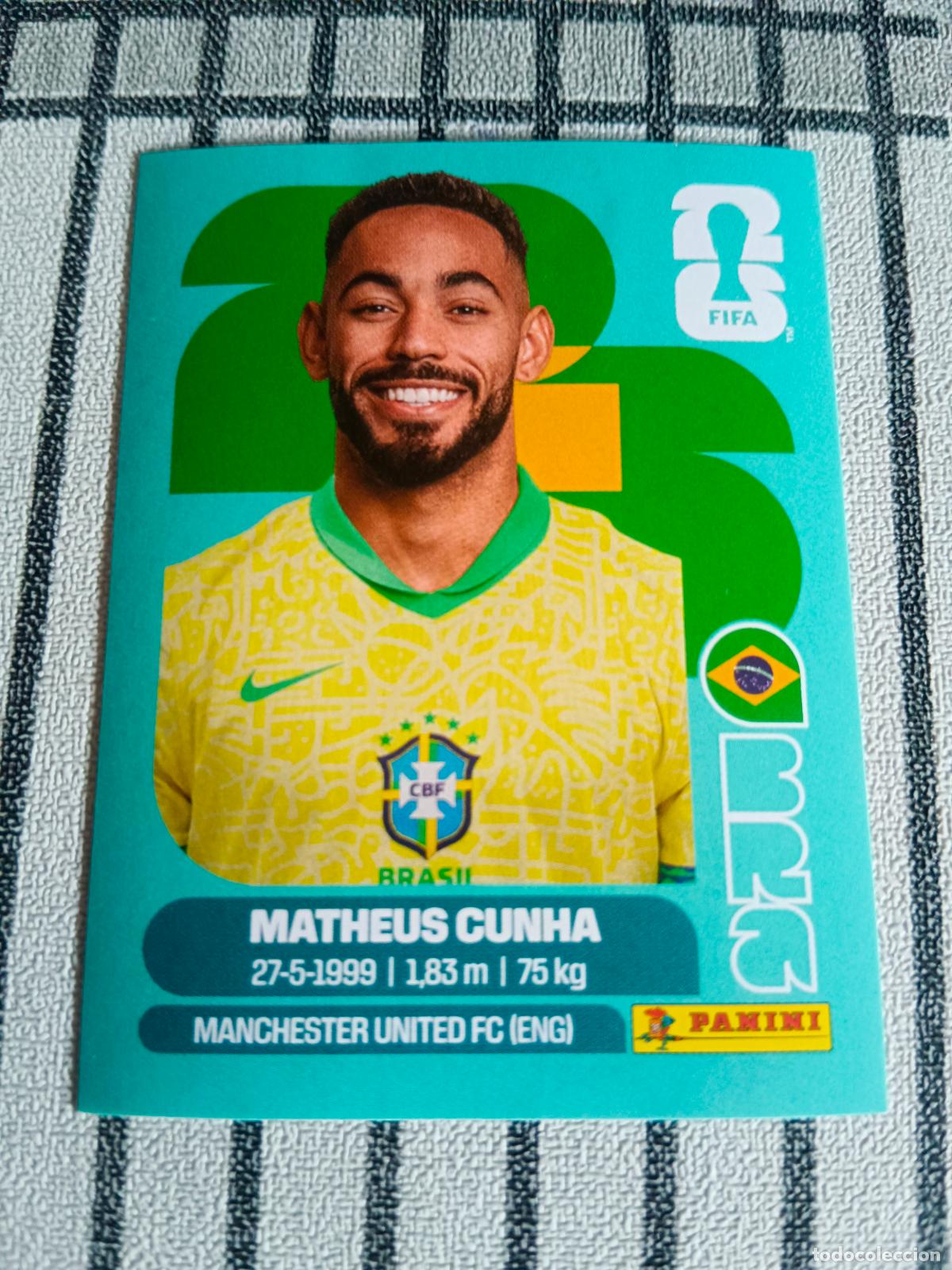 Fu&szlig;ball-Sticker: MUNDIAL 2026 ESTADOS UNIDOS USA MEXICO MEJICO CANADA BRA 17 BRA17 MATHEUS CUNHA BRASIL FIFA WORLD