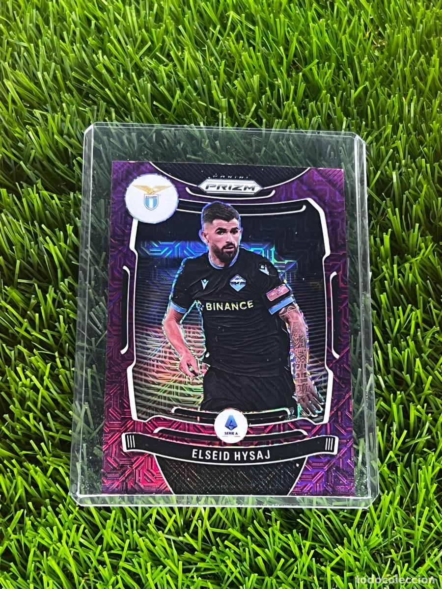 Cromos de F&uacute;tbol: N&ordm; 215 Elseid Hysaj Prizm Purple Mojo Lazio Panini Chronicles Serie A 21 22