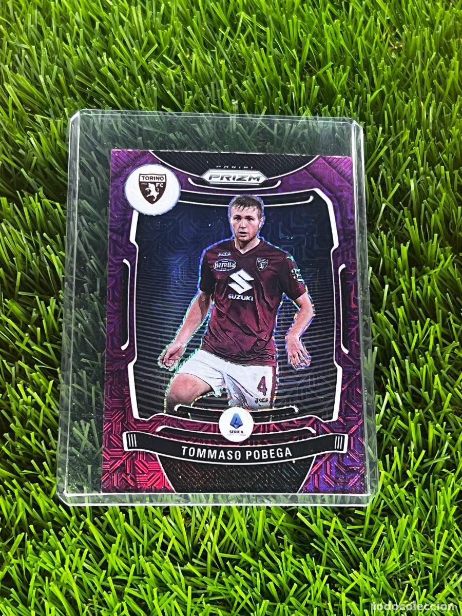 Cromos de F&uacute;tbol: N&ordm; 220 Tommaso Pobega Prizm Purple Mojo Torino Panini Chronicles Serie A 21 22