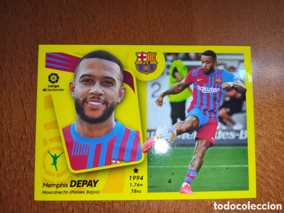 Cromos de F&uacute;tbol: Depay fichaje n&deg;22 liga este 21/22 Barcelona