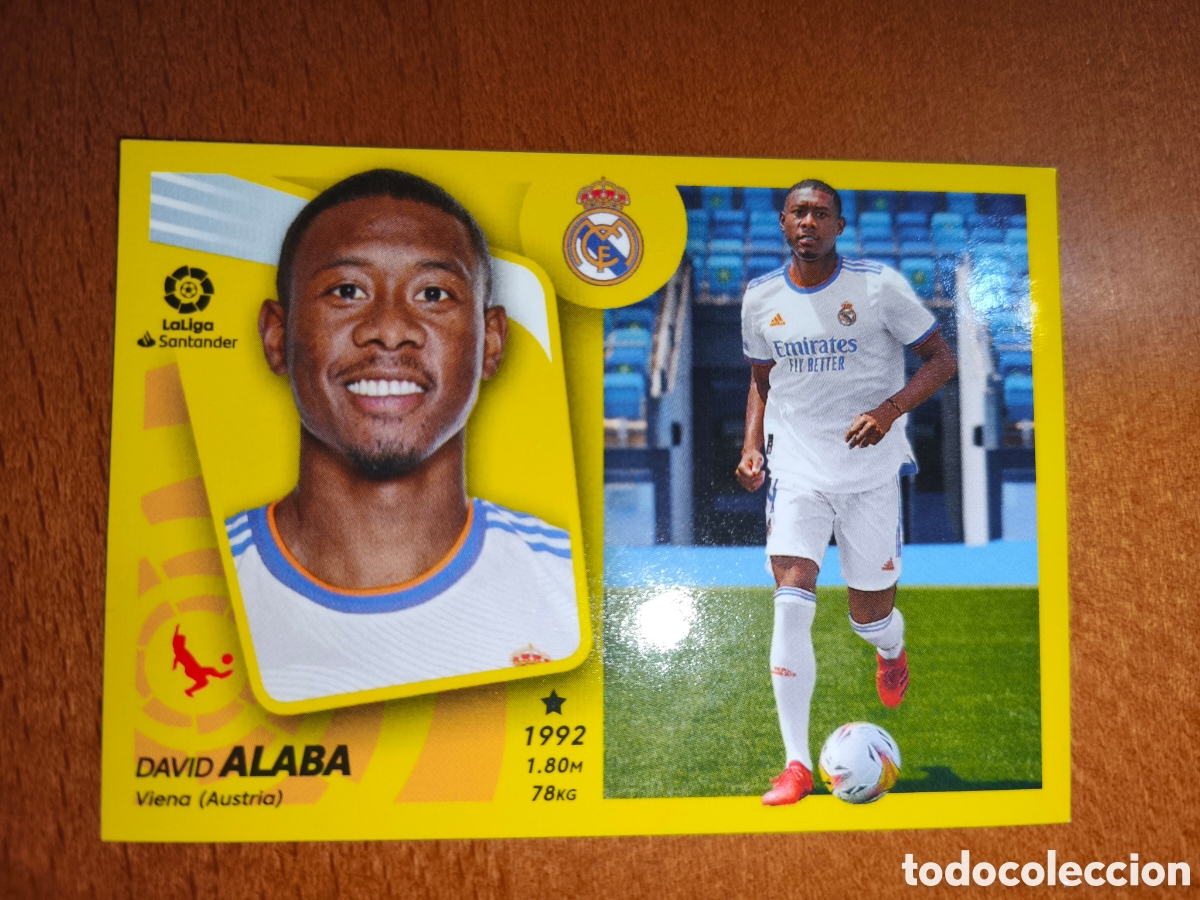 Cromos de F&uacute;tbol: Alaba fichaje n&deg;18 liga este 21/22 Real Madrid