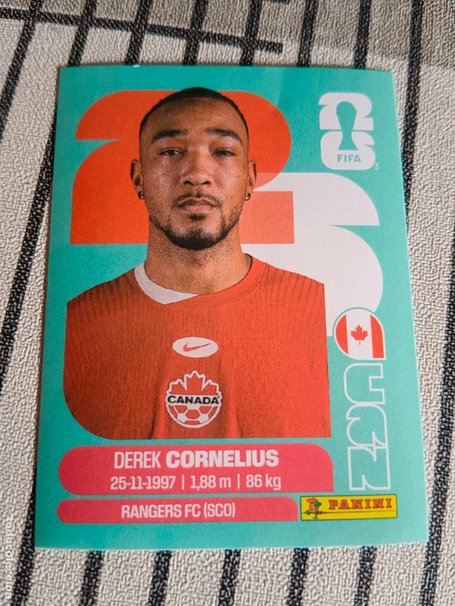 Cromos de F&uacute;tbol: MUNDIAL 2026 ESTADOS UNIDOS USA MEXICO MEJICO CANADA CAN 7 CAN7 CORNELIUS CANADA COLOR CAMISETA