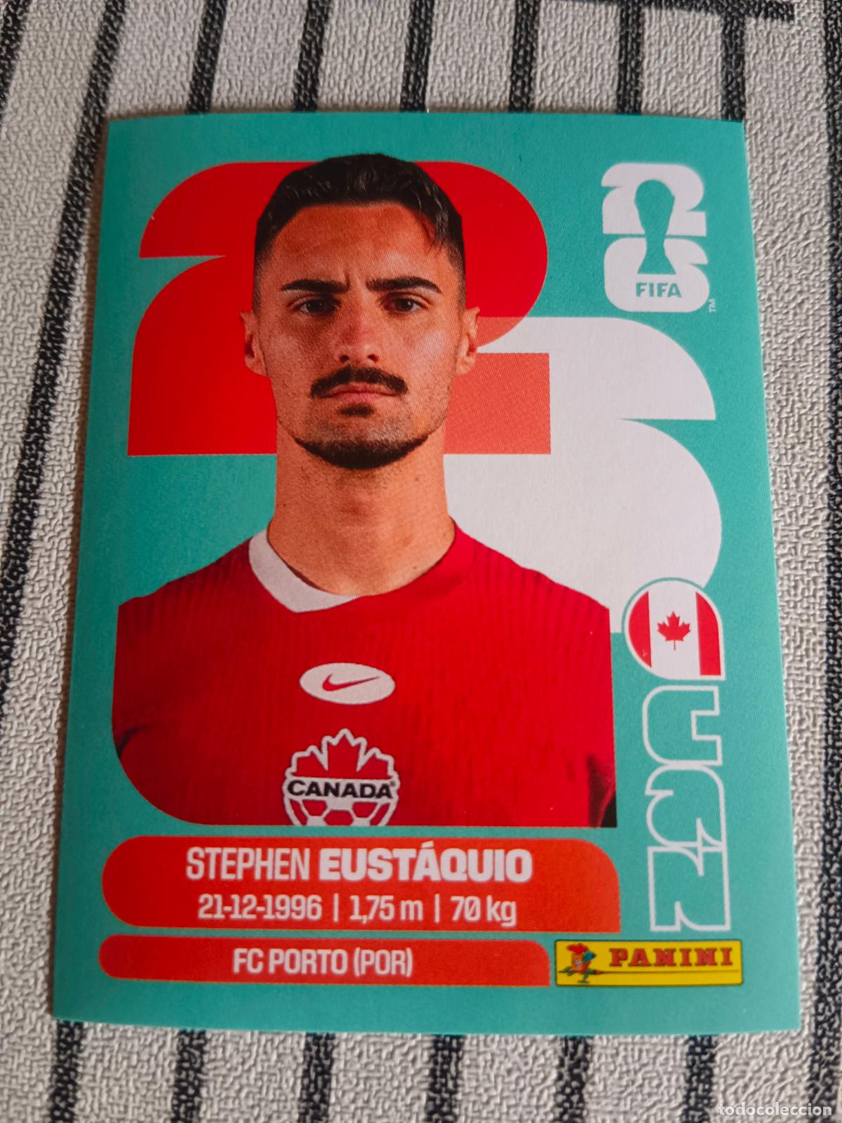 Cromos de F&uacute;tbol: MUNDIAL 2026 ESTADOS UNIDOS USA MEXICO MEJICO CANADA CAN 10 CAN10 EUSTAQUIO CANADA COLOR CAMISETA