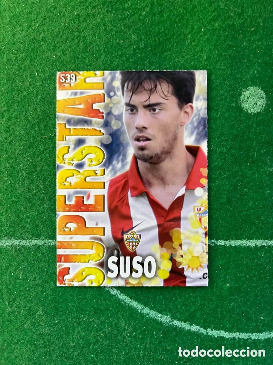Cromos de F&uacute;tbol: 539 SUSO ALMER&Iacute;A LAS FICHAS DE LA LIGA 2013 2014 MUNDICROMO SUPERSTAR
