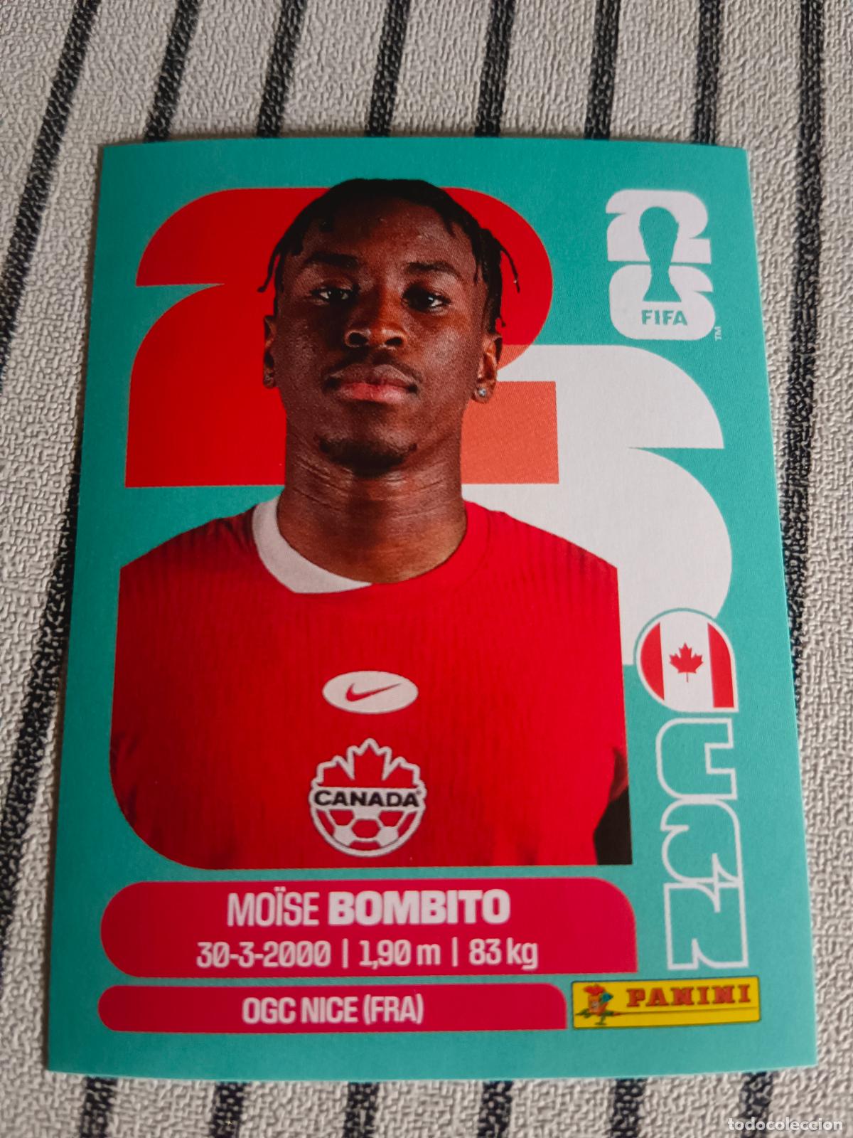 Cromos de F&uacute;tbol: MUNDIAL 2026 ESTADOS UNIDOS USA MEXICO MEJICO CANADA CAN 12 CAN12 OSORIO CANADA COLOR CAMISETA