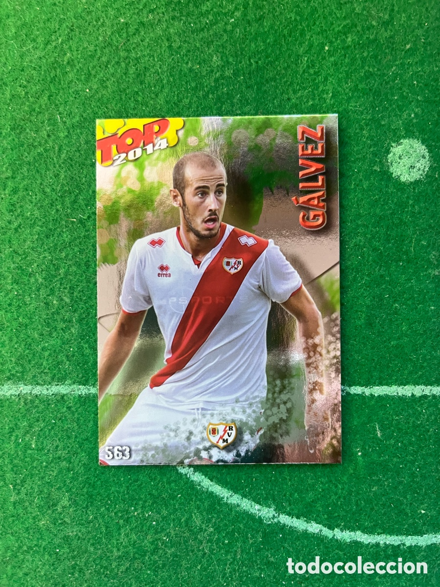 Cromos de F&uacute;tbol: 563 G&Aacute;LVEZ RAYO VALLECANO LAS FICHAS DE LA LIGA 2013 2014 MUNDICROMO TOP 4 VERDE