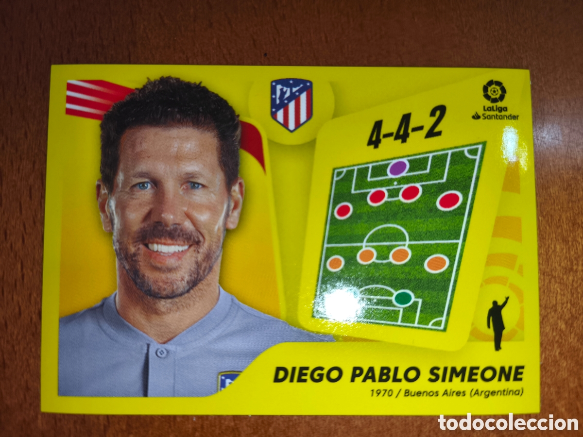 Cromos de F&uacute;tbol: Diego Pablo Simeone n&deg;2 liga este 21/22 Atl&eacute;tico de Madrid