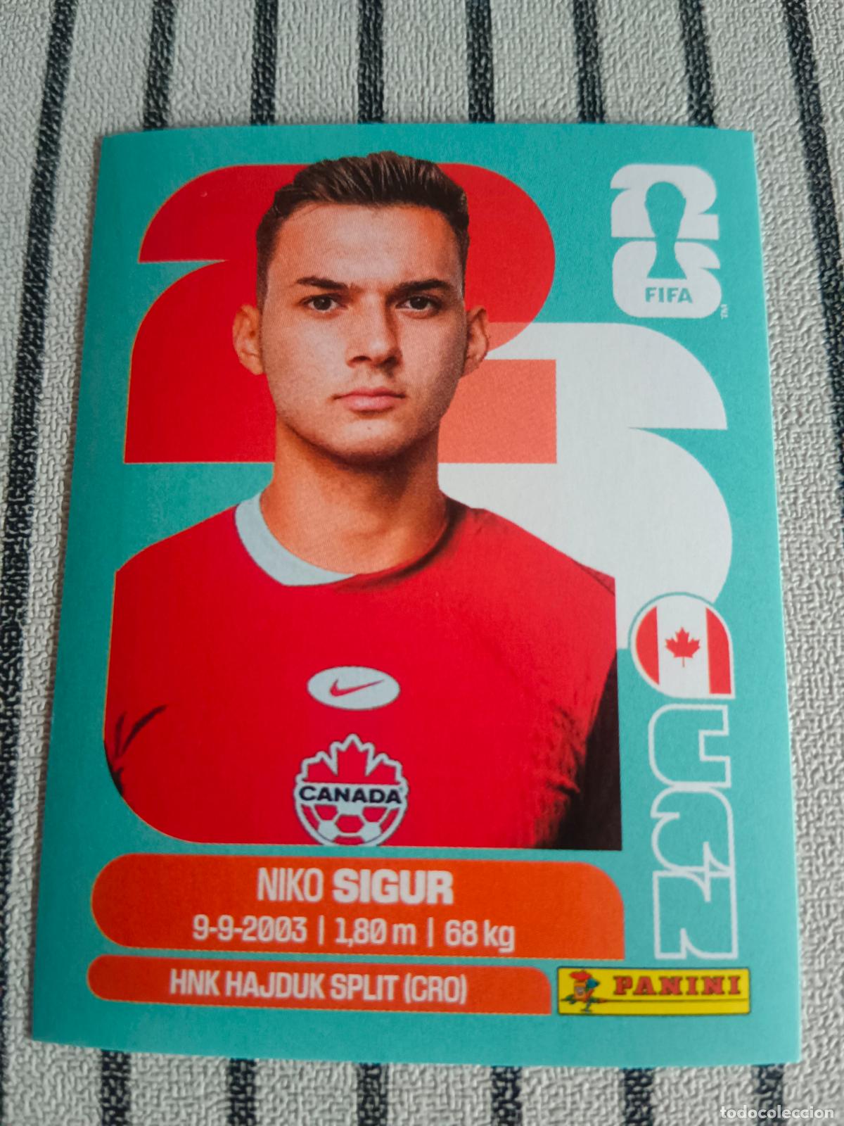 Cromos de F&uacute;tbol: MUNDIAL 2026 ESTADOS UNIDOS USA MEXICO MEJICO CANADA CAN 16 CAN16 NIKO SIGUR CANADA FIFA WORLD