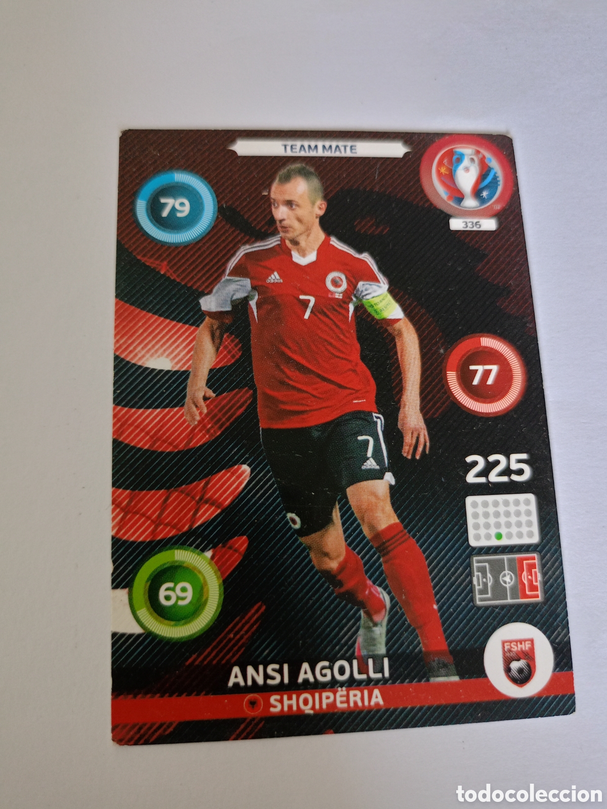 Fu&szlig;ball-Sticker: ADRENALYN 2016 EURO FRANCE 336 AGOLLI ALBANIA