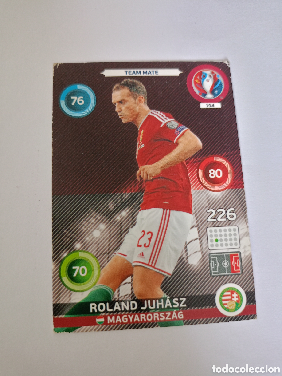 Cromos de Futebol: 194 RONALD JUHASZ HUNGRIA HUNGARY GOAL STOPPER PANINI UEFA ADRENALYN EURO FRANCE 2016 NO LIGA ESTE