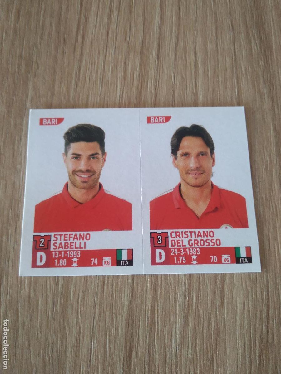 Cromos de F&uacute;tbol: 610 STEFANO SABELLI DEL GROSSO BARI CROMO FUTBOL PANINI LIGA ITALIA 15-16 CALCIATORI 2015-2016