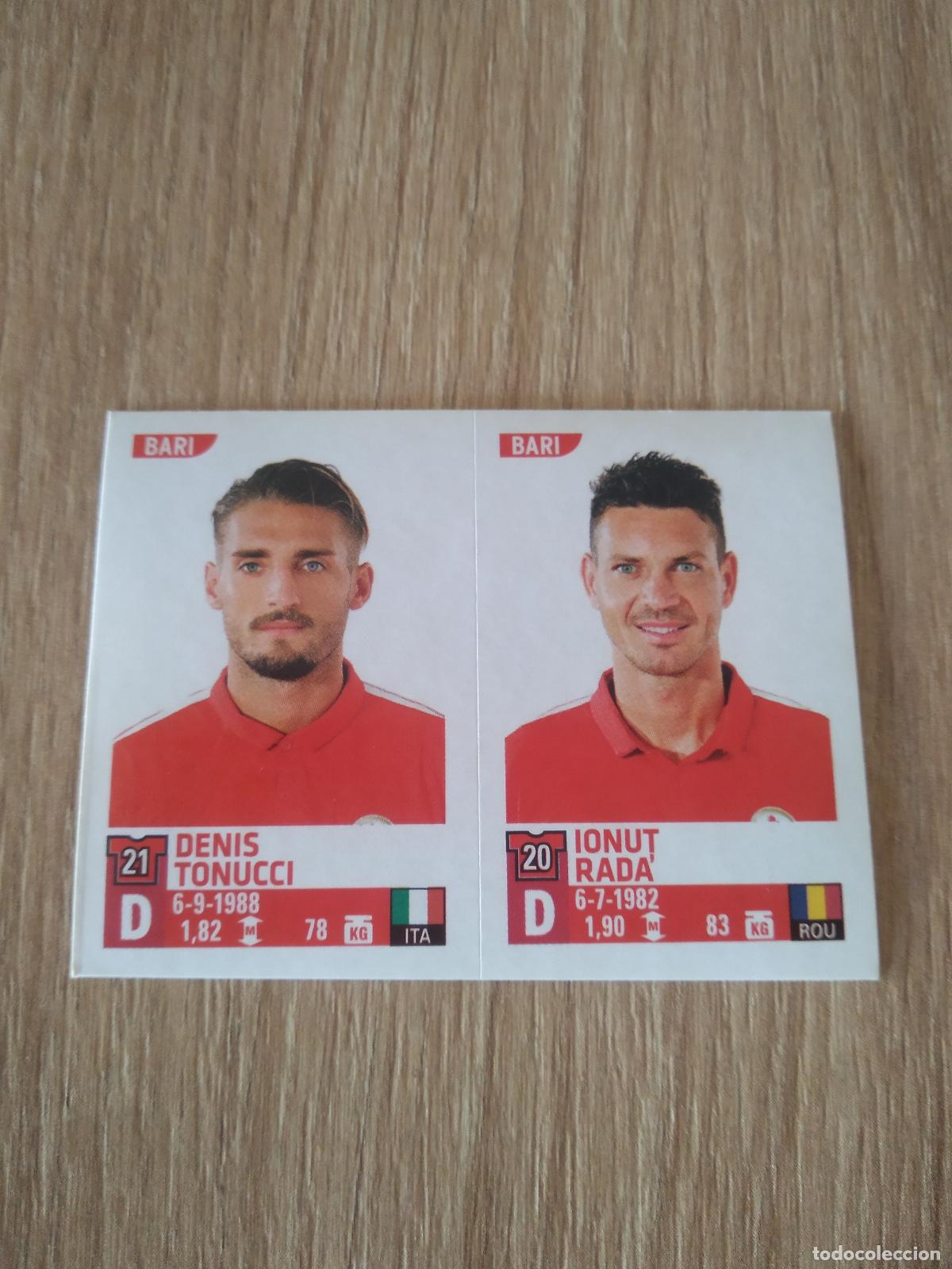 Cromos de F&uacute;tbol: 611 DENIS TONUCCI IONUT RADA BARI CROMO FUTBOL PANINI LIGA ITALIA 15-16 CALCIATORI 2015-2016
