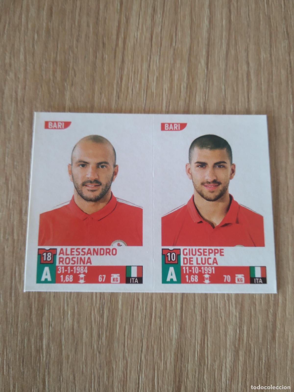 Cromos de F&uacute;tbol: 615 ROSINA GIUSEPPE DE LUCA BARI CROMO FUTBOL PANINI LIGA ITALIA 15-16 CALCIATORI 2015-2016