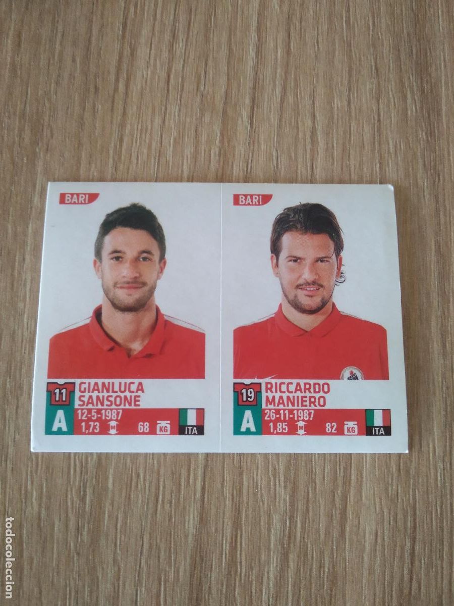 Cromos de F&uacute;tbol: 616 SANSONE RICCARDO MANIERO BARI CROMO FUTBOL PANINI LIGA ITALIA 15-16 CALCIATORI 2015-2016