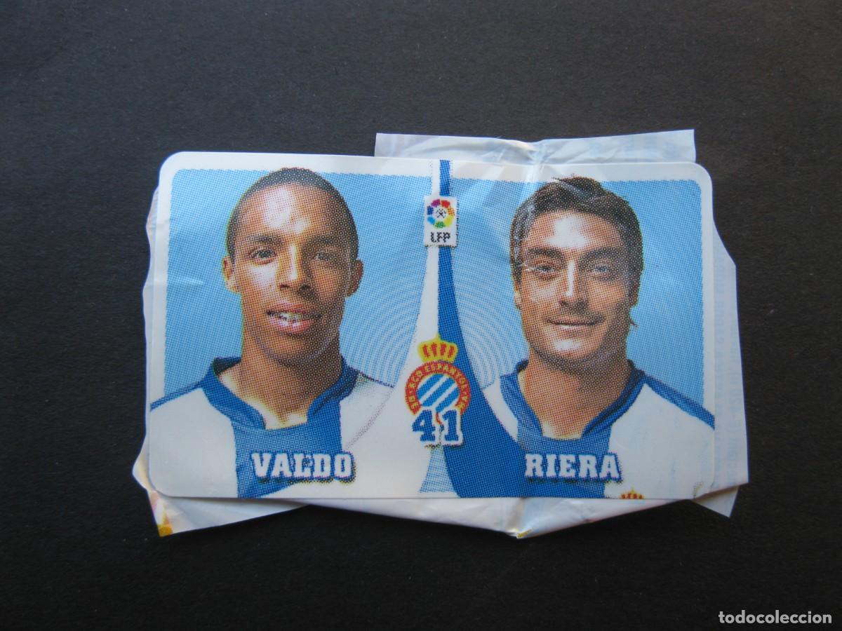 Football Stickers: VALDO Y RIERA (R.C.D. ESPANYOL) - CROMO N&ordm; 41 - &Aacute;LBUM CHICLE LIGA 2007-2008 - PANINI - 07-08.