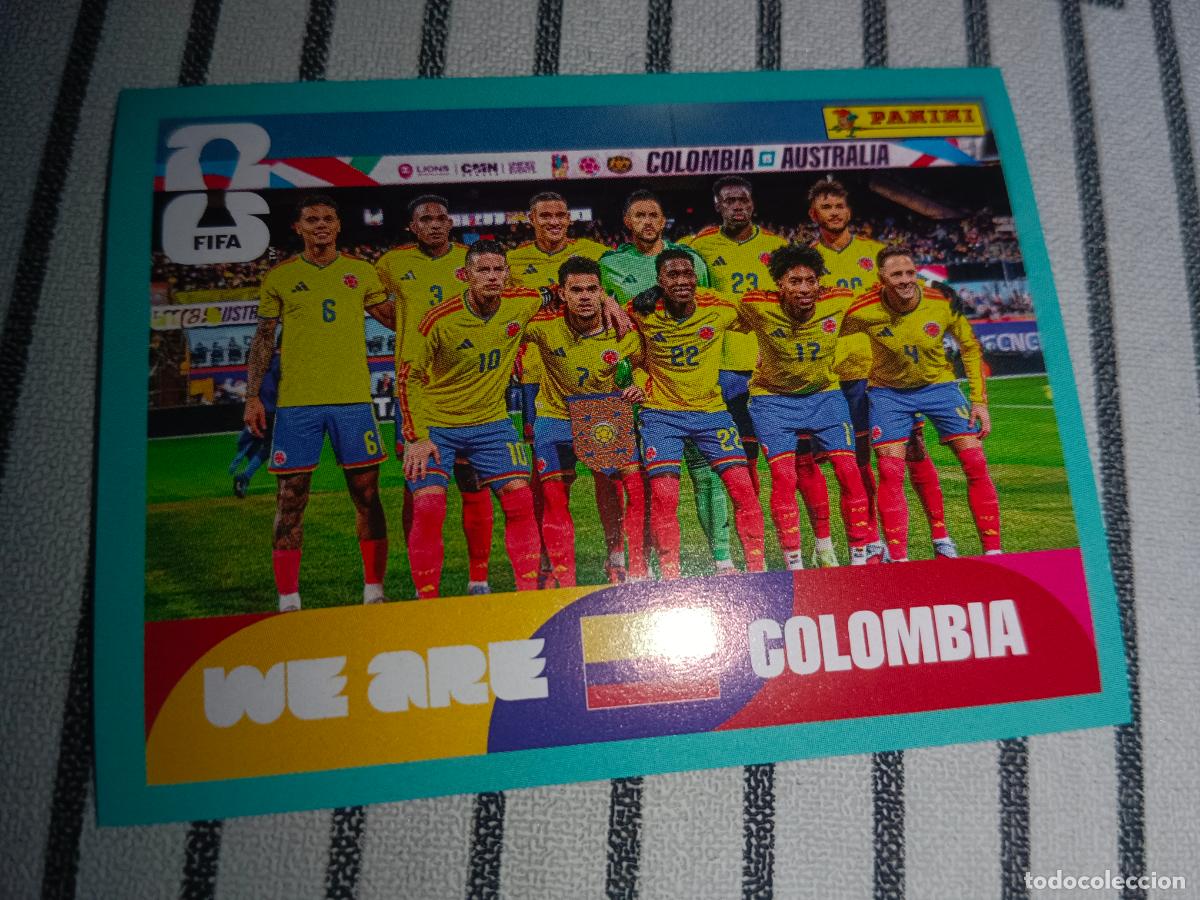 Cromos de F&uacute;tbol: MUNDIAL 2026 ESTADOS UNIDOS USA MEXICO MEJICO CANADA COL 13 COL13 ALINEACION COLOMBIA FIFA