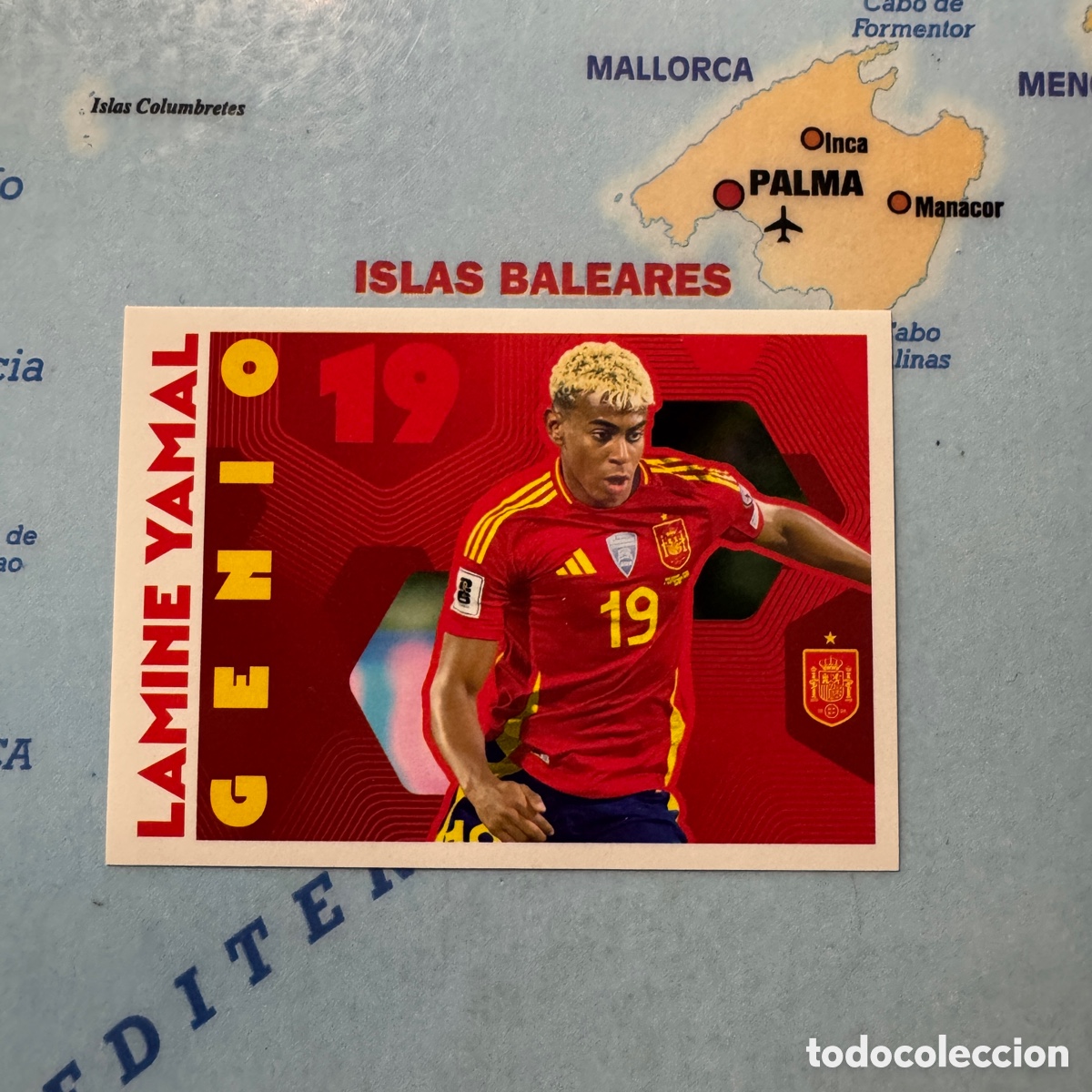 Cromos de F&uacute;tbol: Lamine Yamal n&uacute;mero 71 la selecci&oacute;n espa&ntilde;ola &ldquo;Espa&ntilde;a 2026&rdquo; del Carrefour 2026