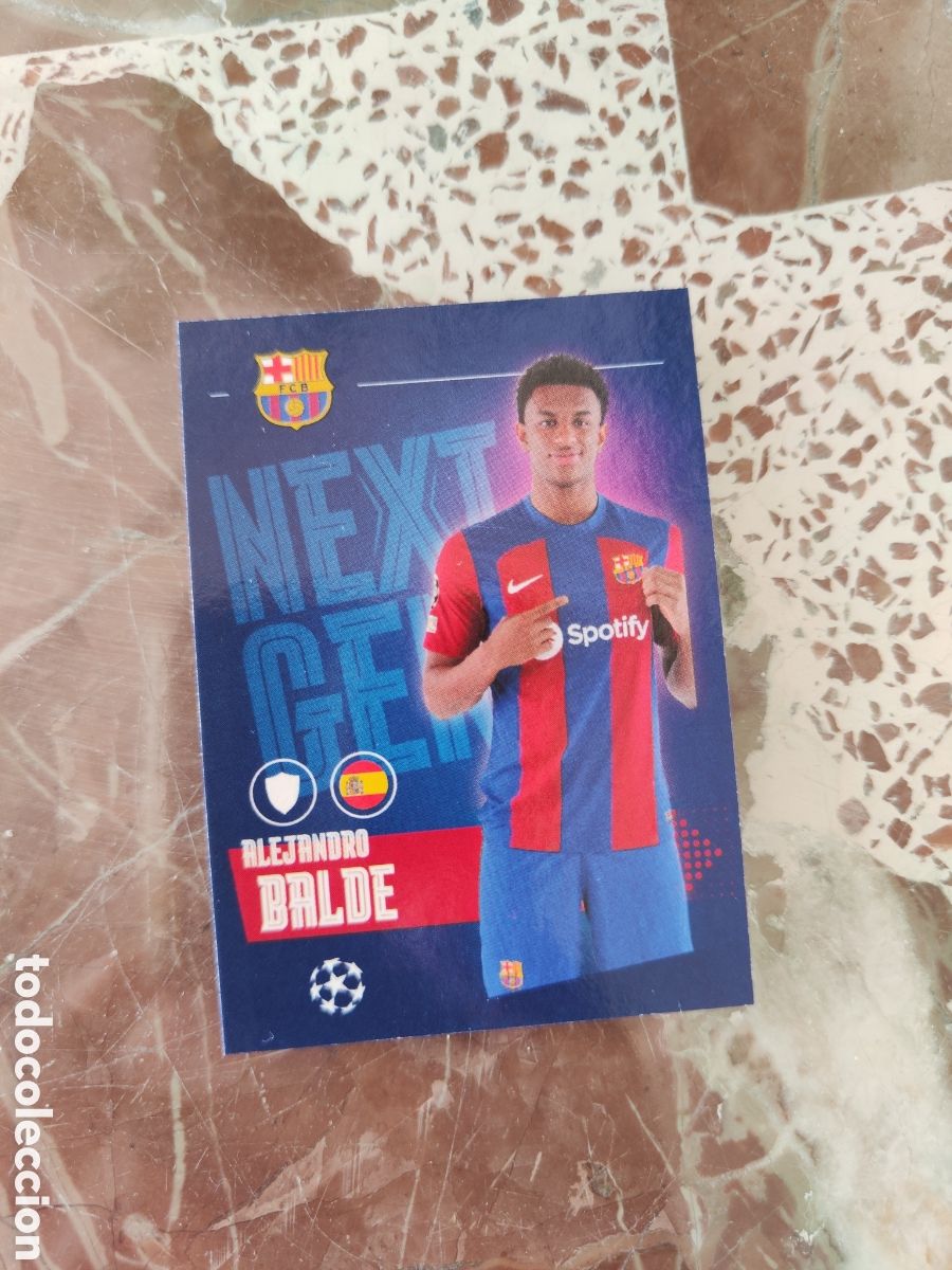 Cromos de Futebol: Topps champions league 23 24 sin pegar 140 Barcelona Alejandro Balde Next Gen