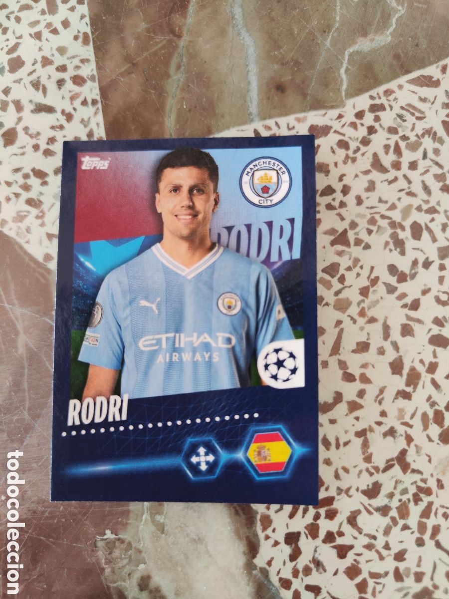 Cromos de Futebol: Topps champions league 23 24 sin pegar 303 Manchester City Rodri