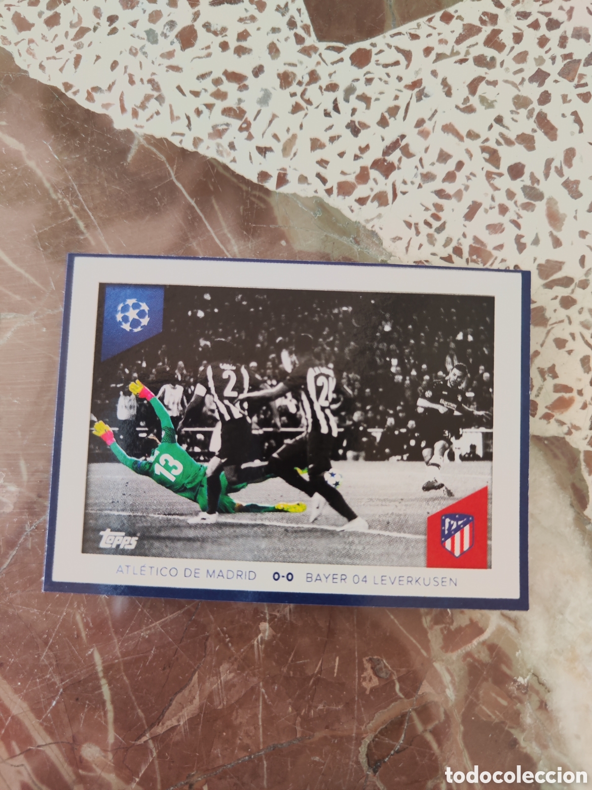 Cromos de Futebol: Topps champions league 23 24 sin pegar 666 Atl&eacute;tico Madrid 0-0 Bayern Leverkusen