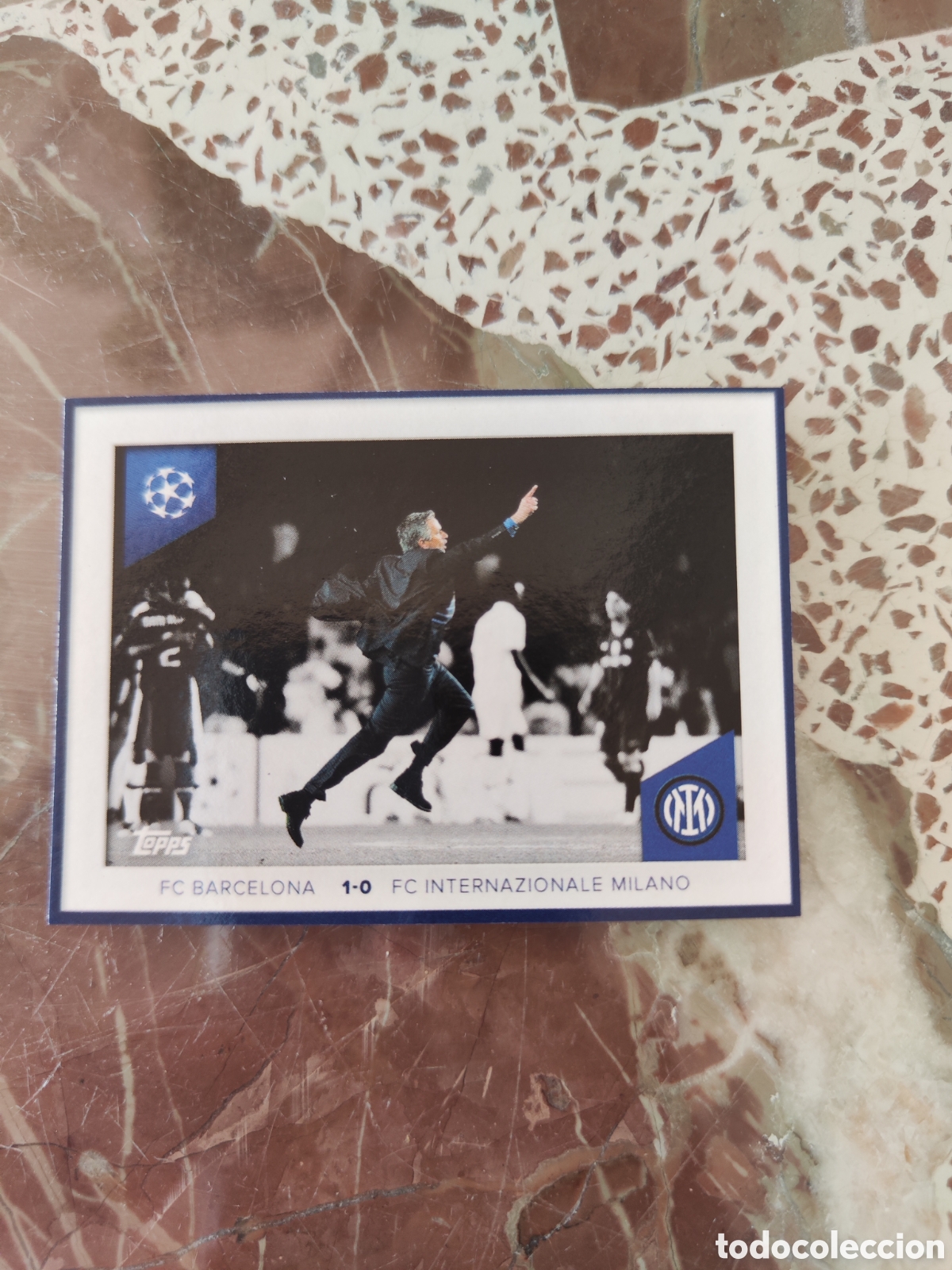 Cromos de Futebol: Topps champions league 23 24 sin pegar 668 Barcelona 1-0 Inter Milan Mourinho