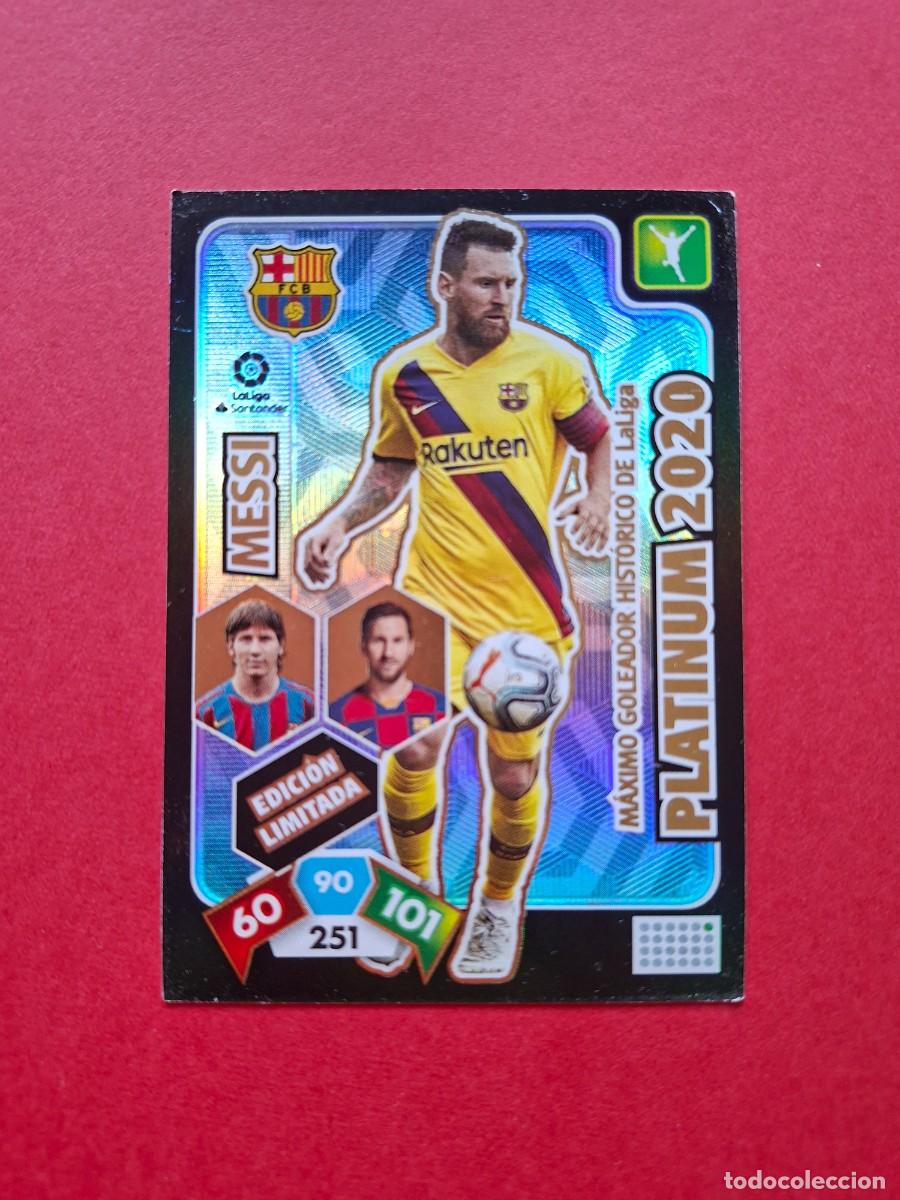 Cromos de F&uacute;tbol: MESSI PLATINUM 2020 FOTO ROOKIE FC BARCELONA EDICION LIMITADA LIGA 2019 2020 19 20 ADRENALYN XL