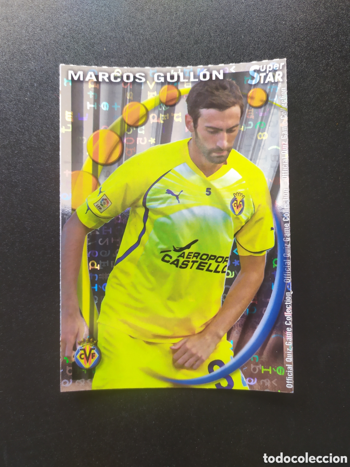 Cromos de F&uacute;tbol: Mundicromo fichas Liga 2010 2011 10 11 Marcos Gullon superstar brillo letras n&deg; 857 Villarreal B