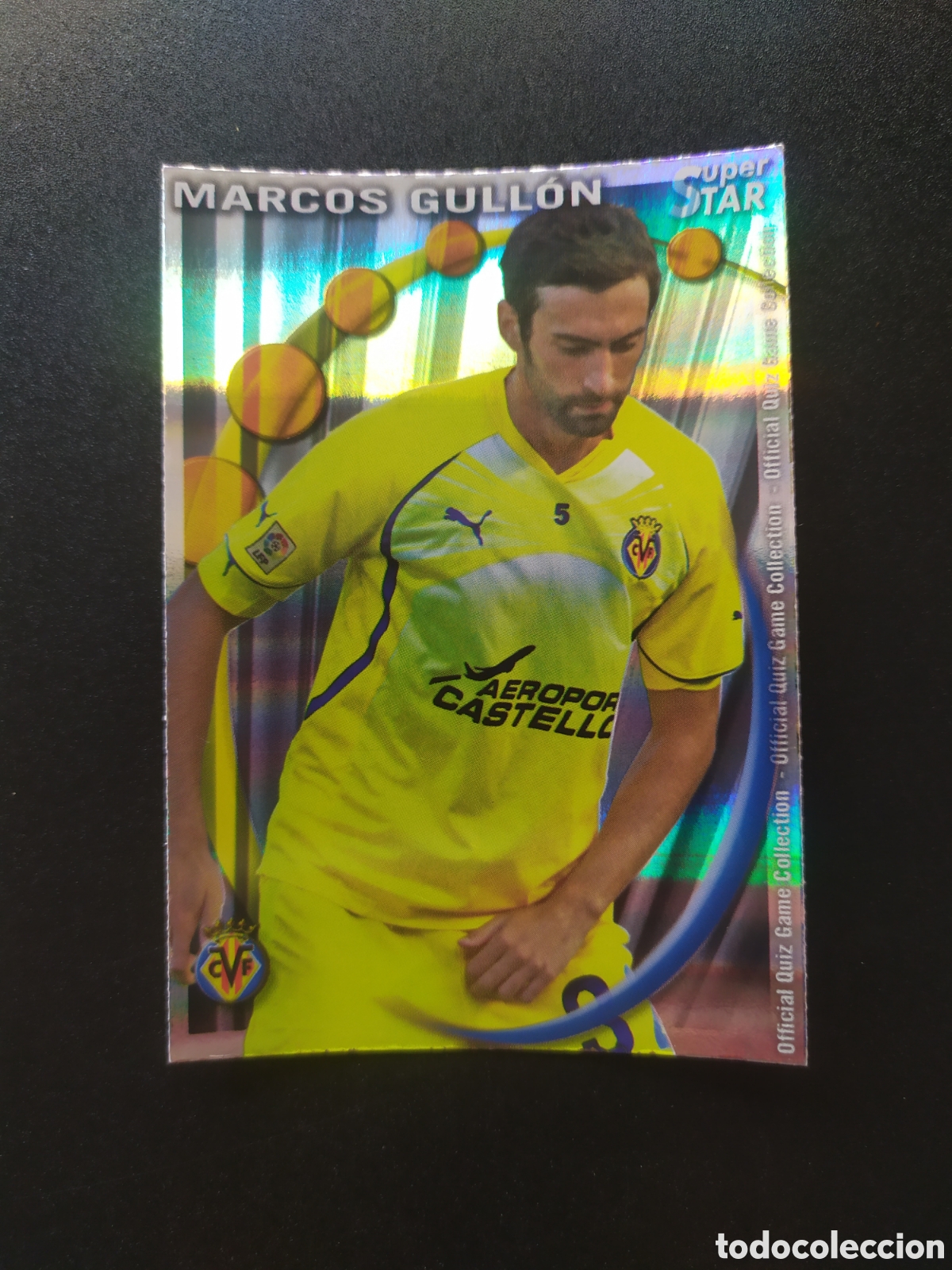 Cromos de F&uacute;tbol: Mundicromo fichas Liga 2010 2011 10 11 Marcos Gullon superstar brillo rayas n&deg; 857 Villarreal B