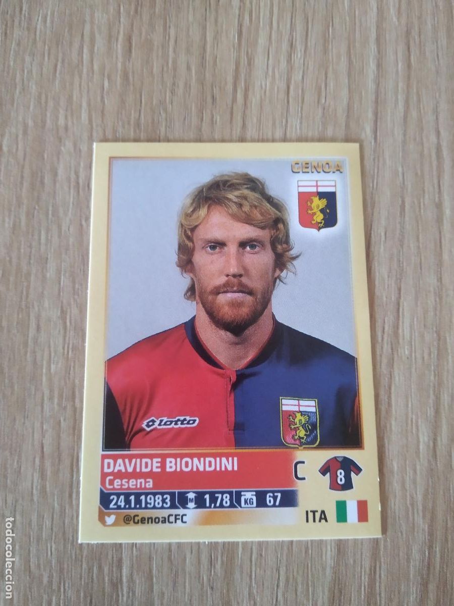 Cromos de F&uacute;tbol: 203 DAVIDE BIONDINI GENOA CROMO FUTBOL PANINI LIGA ITALIA 13-14 CALCIATORI 2013-2014