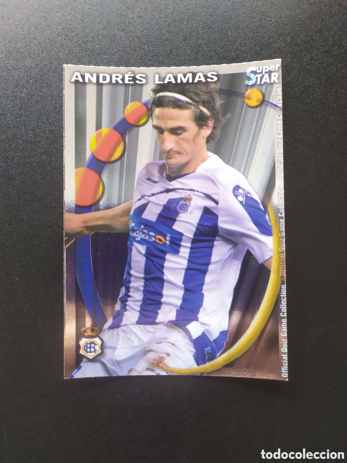 Cromos de F&uacute;tbol: Mundicromo fichas Liga 2010 2011 10 11 Andr&eacute;s Lamas superstar brillo liso n&deg; 899 Recreativo Huelva