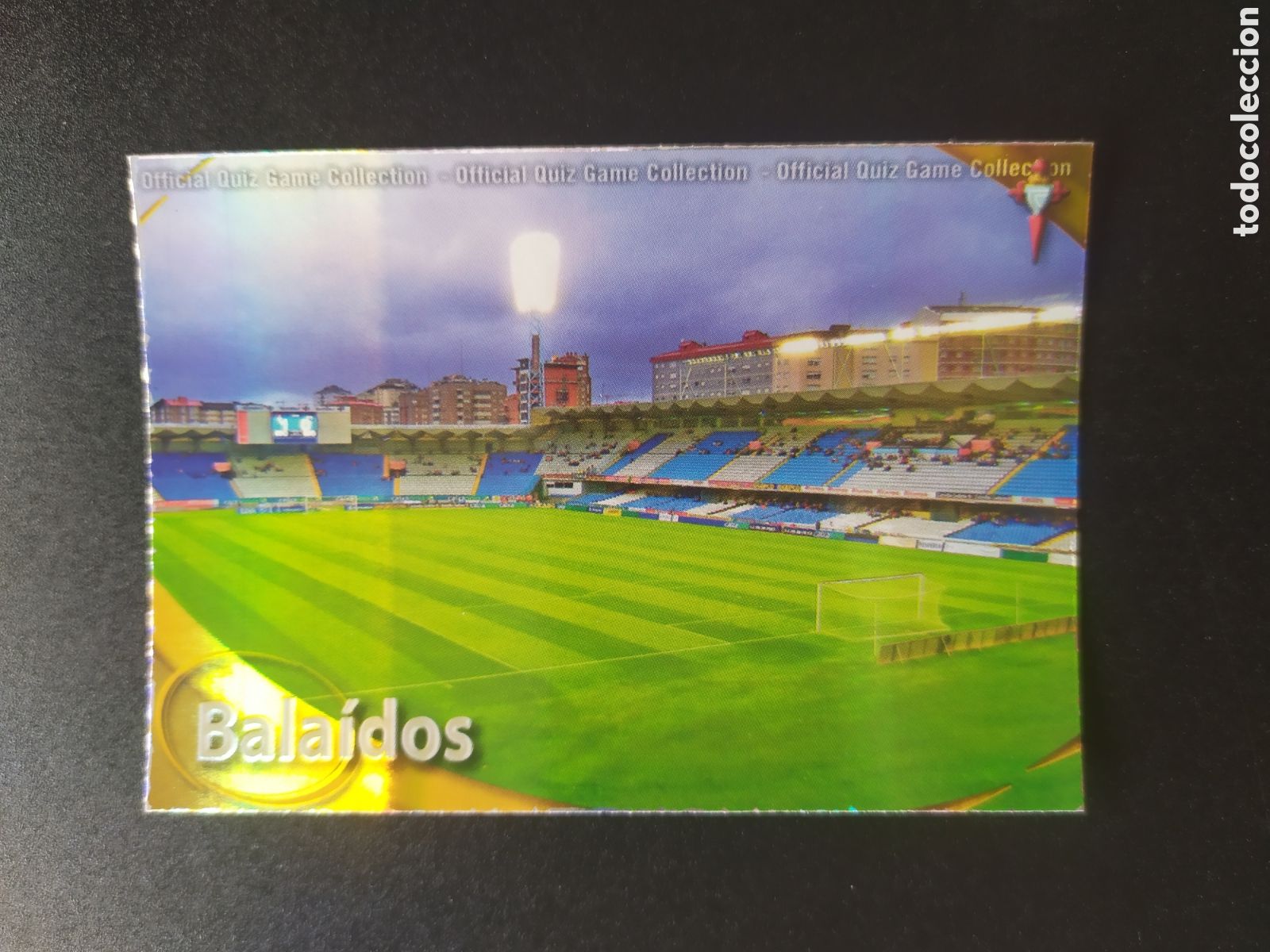 Figurine di Calcio: Mundicromo fichas Liga 2010 2011 10 11 estadio Bala&iacute;dos brillo rayas n&deg; 944 Celta Vigo